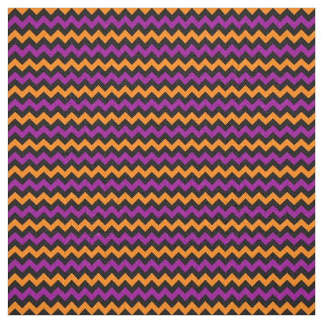 Tissu Halloween coloré Chevron Motif (Échantillon)