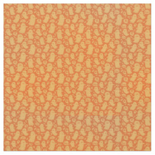 Tissu Halloween éffrayante Orange Gosts   
