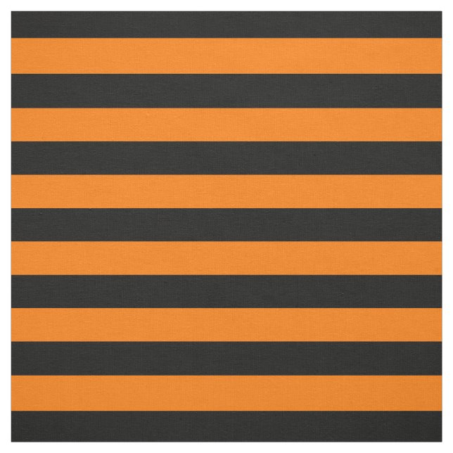 Tissu Halloween Orange Black Stripes Motif Moderne Chic (Échantillon)