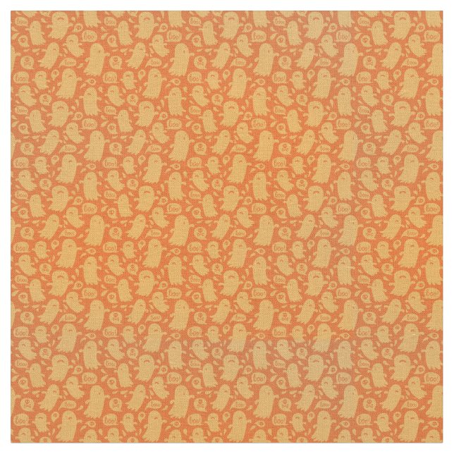 Tissu Halloween Orange éffrayant (Fermer)
