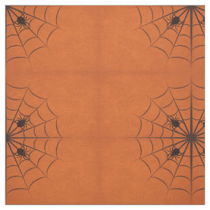 Tissu Halloween Spider Web Combed Cotton Fabric