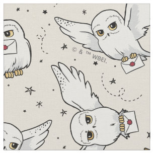 Tissu Harry Potter   Motif Hedwig