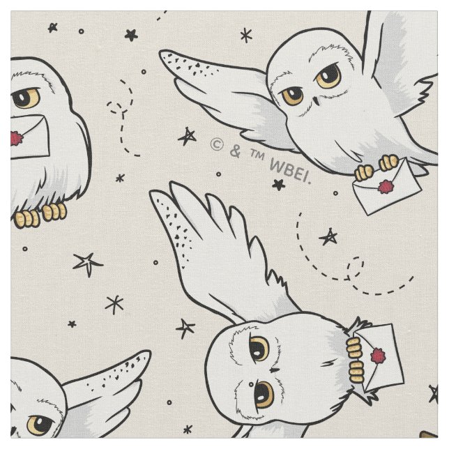 Tissu Harry Potter | Motif Hedwig (Fermer)
