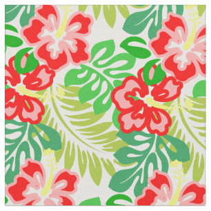Tissu hawaïen d'impression de fleur de ketmie