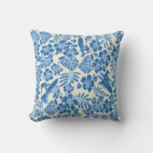 Tissu Hawaïen réversible Pareau Coussin carré