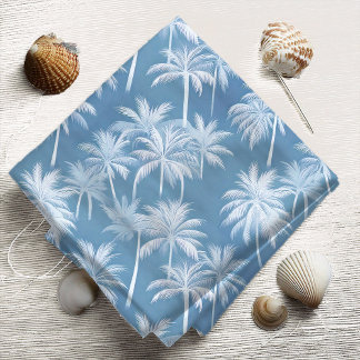 Tissu Hawaiian Palm Tree Silhouette Motif Blue ID1093