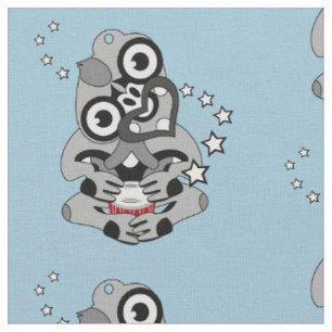 Tissu Hei Tiki Nouvelle-Zélande Drum Maori design
