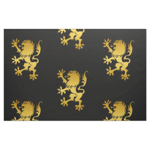 Tissu héraldique d'or de lion