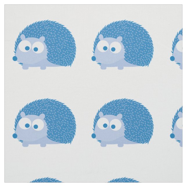 Tissu Hérisson bleu mignon (Échantillon)