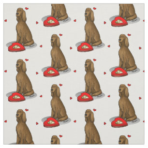 Tissu Heureuse Sainte-Valentin Be Mine Irish Setter (rou