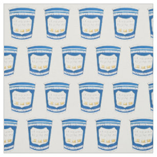 Tissu Heureux de vous servir NYC Blue Greek Deli Coffee 