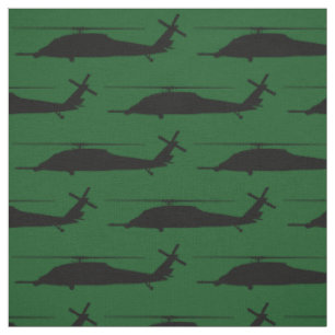 Tissu HH-60 Pave Hawk Silhouette noir sur vert