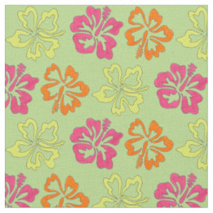 Tissu Hibiscus hawaïen Fleurs tropicales Florales Imprim