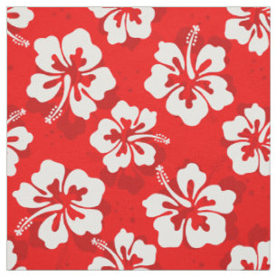 Tissu Hibiscus hawaïen tropical