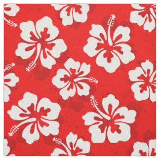 Tissu Hibiscus hawaïen tropical