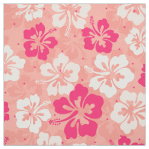 Tissu Hibiscus hawaïen tropical