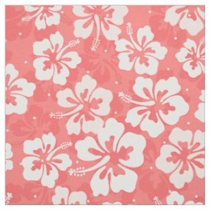Tissu Hibiscus hawaïen tropical