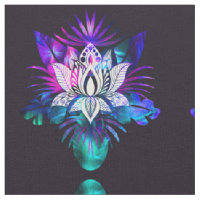 Hipster Retro Tech Turquoise Lotus Lotus Fleur Feu