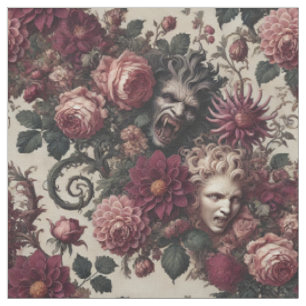 Tissu Histoire du sang - Énoncé victorien gothique Carre