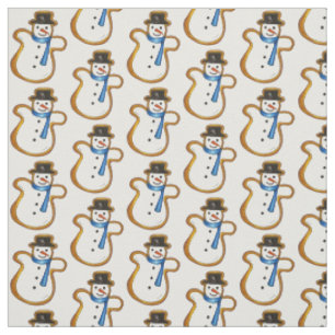 Tissu Hiver Neige Snowmen Snowman Sucre Cookie Fabric