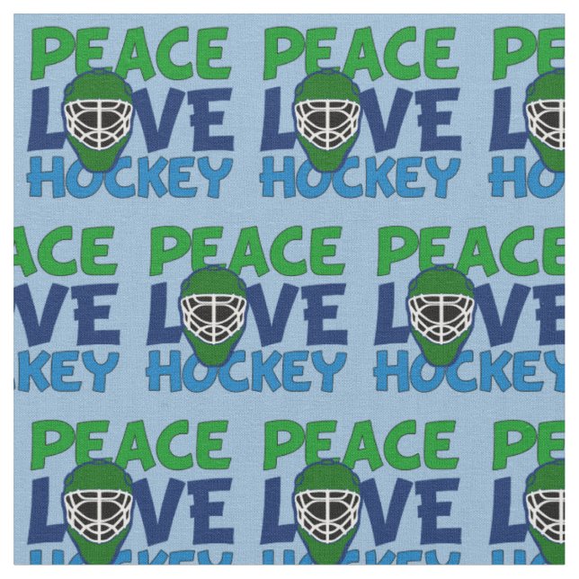 Tissu Hockey Peace Love (Fermer)