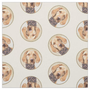 Tissu Hongrois À poils durs Vizsla peinture mignonne chi