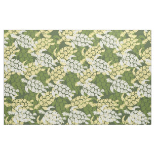 Tissu Honu Sea Turtle Hawaiian Tapa -Olive