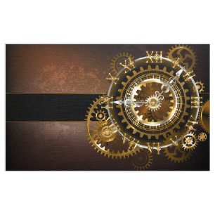 Tissu Horloge Steampunk avec des engrenages anciens