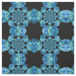 Tissu Hortensia Bleu - mandala