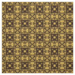 Tissu Hourglass Abstrait Imprimé Gold