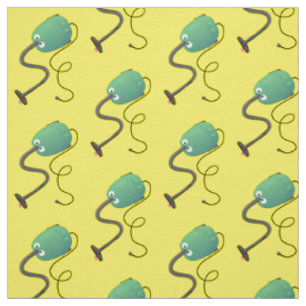 Tissu Humour de dessin animé de l'aspirateur mignon