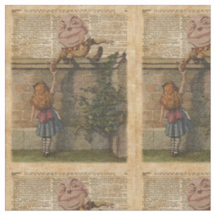 Tissu Humpty Dumpty et illustration de livre vintage