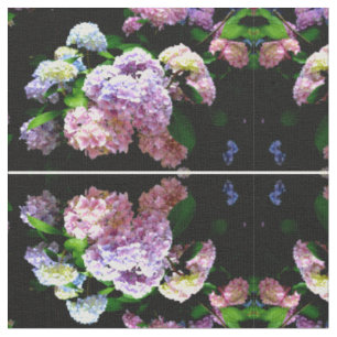 Tissu Hydrangea garden, rose, bleu, purple floral