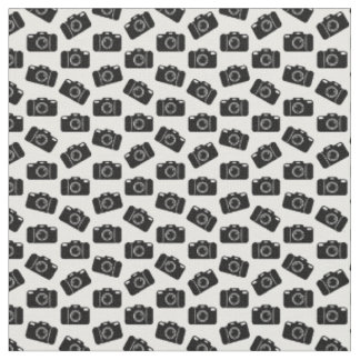 Tissu Icônes de caméra Photographie Motif PERSONNALISÉE 