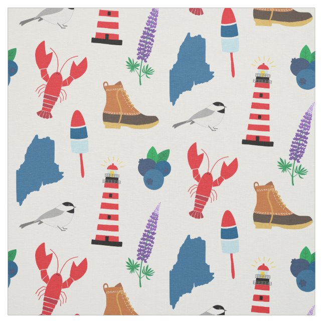 Tissu Icônes du Maine (Échantillon)