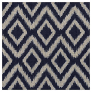 Tissu Ikat Chevron, tribu bleue de la Marine