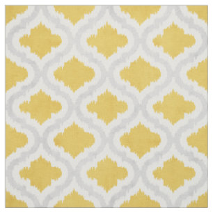 Tissu Ikat gris mou motif marocain
