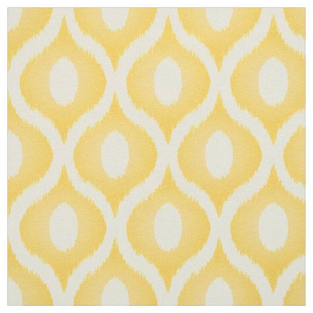 Tissu Ikat jaune design marocain (Échantillon)