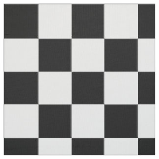 Tissu Illusion noire et blanche de bord de damier