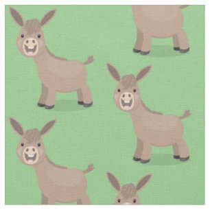 Tissu Illustration d'âne miniature joyeux