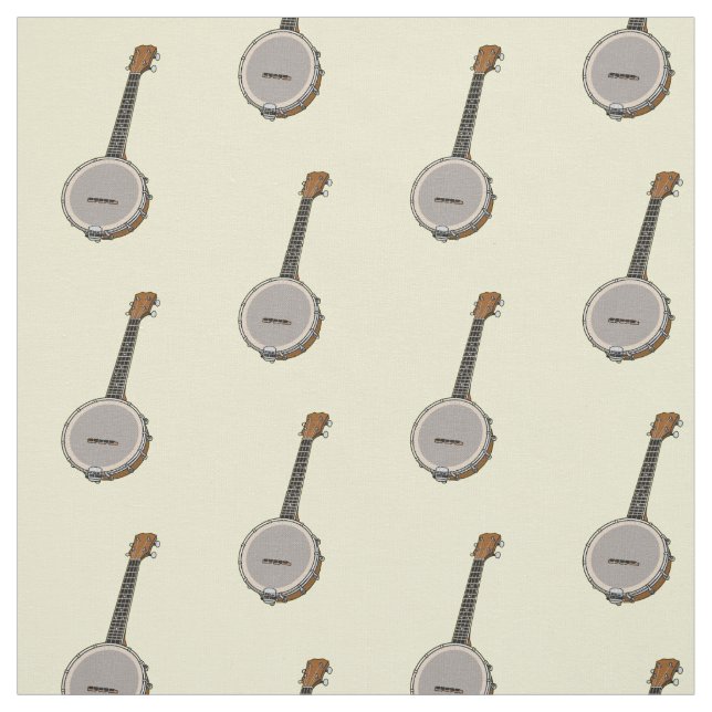 Tissu Illustration de Banjo (Échantillon)
