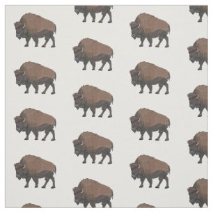 Tissu Illustration de bison