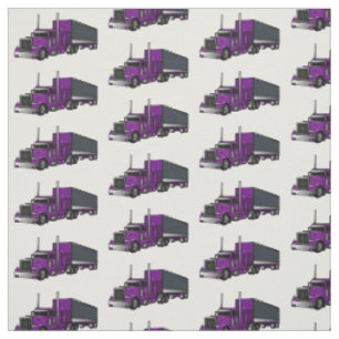 Tissu Illustration de camion semi-remorque