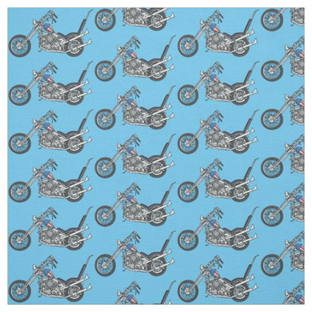 Tissu Illustration de Chopper Motorcycle 1950 (Échantillon)