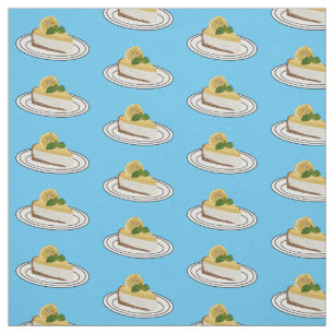 Tissu Illustration de citron cheesecake