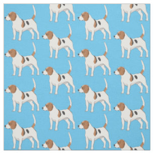 Tissu illustration de dessin animé de chien Beagle