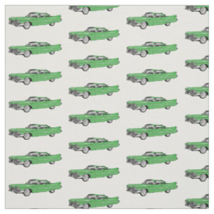 Tissu Illustration de dessin animé de voiture classique 