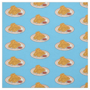 Tissu Illustration de dessin animé sur le poulet frit