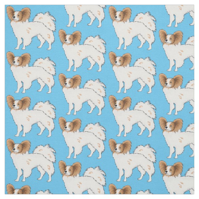 Tissu Illustration de dessin pour chien de Papillon (Échantillon)