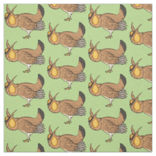 Tissu Illustration de la bande dessinée de poulet de pra